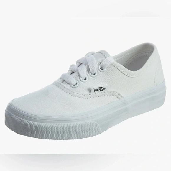EUC VANS Kids Authentic Skate True White Sneakers size 10.5 - Picture 1 of 8